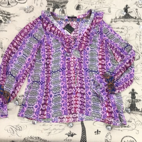 Nanette Lepore Silk Chiffon Ruffled Top - Picture 5 of 7